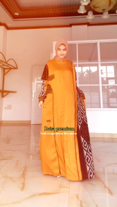 Gamis Twill mix tenun jumbo