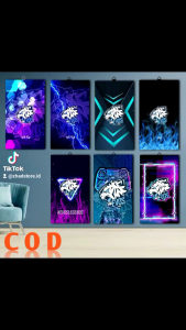 HIASAN DINDING POSTER FRAME KAYU ESPORT EVOS MOBILE LEGEND