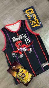 JERSEY BASKET TORONTO RAPTORS VINCE CARTER HITAM 2 BLACK 15 SWINGMAN
