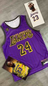 JERSEY BASKET KOBE BRYANT UNGU PURPLE STRIP 24 SWINGMAN