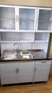 good quality ตู้ครัวอลูมิเนียมแท้ 100% SIZE 120 CM / 2 อ่าง