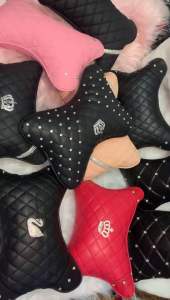 Diamond Series DAD Car Headrest Pillow Car Pillow PU Leather Steering Cover Car Interior accessories create your own style