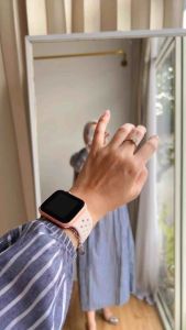 Deema midi dress stripe salur garis katun premium