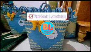 Ukuran SEDANG Tas Belanja/Tas Anyam/Tas Sayur/Tas Pasar/Tas Jinjing Cocok Untuk Hampers dan Souvenir