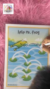 busy book tracing frog