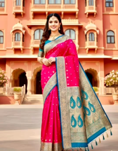 💖 Banarasi Silk! ผ้าไหมพาราณสีแท้ สำหรับตัดชุดส่าหรี ผ้าคุณภาพดีจากอินเดีย