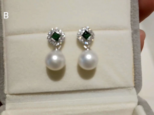 DaVee | Freshwater pearl stud earrings gold plated 925silver pearl earrings