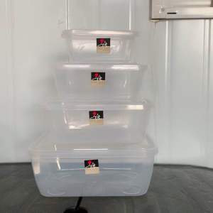UniGlobal High Quality Transaparent Plastic Food Container Leftover Food Organizer