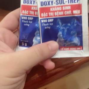 2 gói Doxy sultrep 5gr phòng tri các bệnh chó mèo.