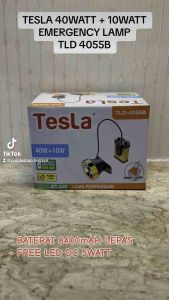 Tesla Senter Kepala 40Watt dengan Emergency Lamp 10Watt Baterai Pisah dan Free LED DC TLD 4055B