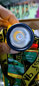 ไฟฉายคาดหัว แสงสีเหลือ ขนาดเล็กเบา แบตเตอรี่ทนทาน