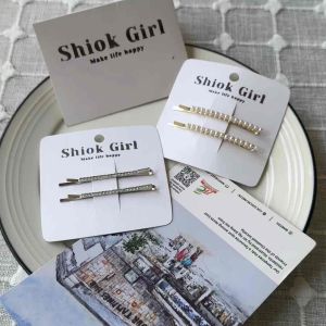 [Singapore] 2Pcs/Pair Imitation Pearl Side Hair Pin Korean Style Bangs Hairpin Girl’s Hair Accessories