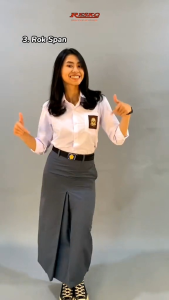 ROK SPAN SEKOLAH BELAH TENGA DEPAN ROK SPAN SEKOLAH ABU HITAM COKLAT PUTIH