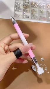 【SG Instock】Nail Art Decoration Suction Refillable Wax Pen Nail Point Dot Diamond/Sequin Crayon Pen Manicure Tools