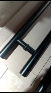 handle pintu kaca hitam berbahan stenlistell 1¼ sus304 panjang 45cm 60cm 80cm 100cm 120cm