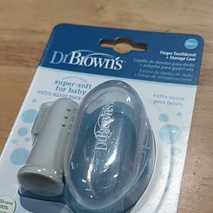 DR BROWNS SILICONE FINGER TOOTHBRUSH STORAGE CASE TRAVEL GREY HG127