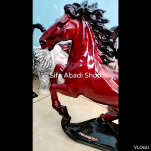 Pajangan Ruamg TamuHiasan Miniatur Motif Kuda Coklat Besar Murah dan Unik Aesthetic