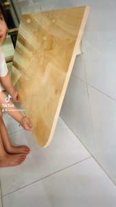 [ksl45] kệ bo góc ke gập gọn đa năng gỗ tự nhiên không thấm nước (comco kệ gỗ và ke gắn tường)
