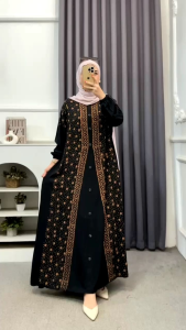 GAMIS TWILL CAP MALAMAN MODEL KLOK WARNA HITAM PEKAT KEKINIAN BY FARUZ BATIK BISA COD
