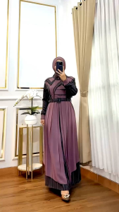 Damla ID Gamis Simpel Kekinian 2025 Edisi Ruhama Dress Desain 2025 Simpul Chic