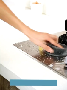 1 Set isi 4 Pcs Spons Cuci Piring Lucu Motif Smile Scouring Pad