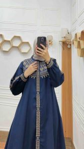 dungkan.id | GAMIS WAJIHA SERIES | GAMIS BORDIR KATUN TOYOBO PREMIUM (TERSEDIA JUMBO)