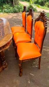 Kursi makan ukir jeparameja makan kayu jati 6 dudukan