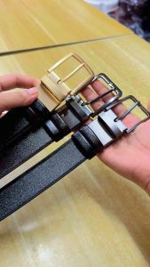 Reversible belt design with a replaceable buckle coffee and black
