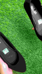 Flatshoes Beludru Wanita Polos Hitam Sepatu Polos Hitam Kerja Olivine-BPH