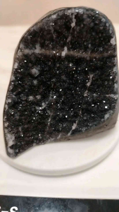 Black  Shiny Amethyst Freeform Cutbase -Uruguay
