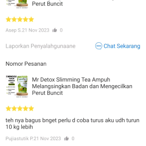 Teh Pelangsing Melunturkan Lemak Perut Mr Detox Slimming Tea Asli