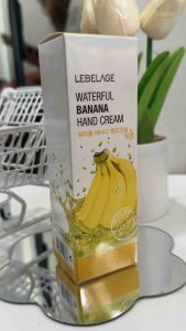 lebelage Waterful banana Hand Cream 100 ml. ครีมบำรุงมือ กลิ่นกล้วย เติมน้ำให้ผิว ฟื้นฟูผิวที่อ่อนลา ผิวมืออ่อนเยาว์