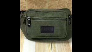 Chest bag waist bag canvas fabric wallet multi -Layer outdoor travel waterproof multifunction