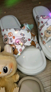 Sandal Wanita Big Size Jumbo Terbaru Silang 2 Boneka Lucu Custom Kaki lebar Gendut Kado Hadiah Ulangtahun