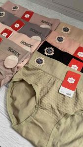 6 PCS CELANA DALAM WANITA DEWASA SOREX 35716 RAJUT MIDI CORAK RANDOM