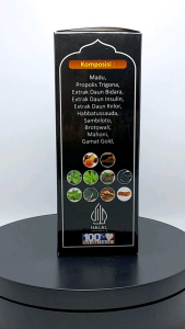 Madu Hitam Pahit Ruqyah Propolis Daun Insulin Brotowali Bidara Sambiloto Gamat Gold