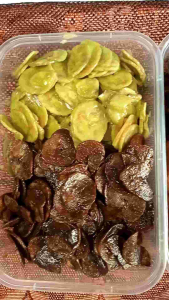 KERIPIK PISANG COKLAT LUMER 2 RASA/ MIX. KEMASAN THINWALL 500 ML