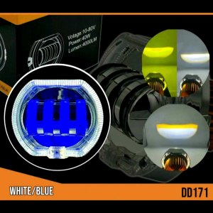 Lampu Utama Biled Projector Mode Daymaker Projie Biled 4 Mata Lensa 8D Plus Shroud 4.5 inch Projie Biled