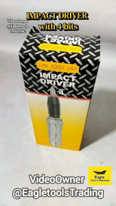 Sks Tools USA Impact Driver (4 pcs Bit & Blow Case) | 1/2" x 5/16" hex adapter Phillip Bits +2 +3 Slotted Bits -8 -10