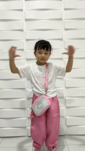 Setelan Anak Perempuan Import Love Home People Tali Serut Celana Karet Saku Kancing Terbaru