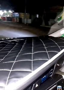 Cover Alas Pelindung Dashboard Mobil Strada Triton 2016-2023 Bahan Kulit Motif wajik