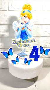 Big Cinderella Cake Topper (High-quality Personalize Ready-to-use)