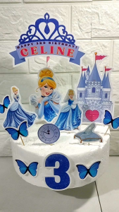 Cinderella Castle Cake Topper: High-Quality Personalized Cake Accessory