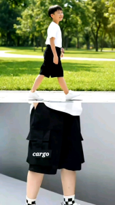 Kids Corduroy Cargo Shorts Thick Fabric