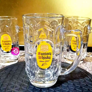 330ML JAPAN SUNTORY WHISKY GLASS BEER MUG FOR HOT AND COLD • JAPAN SURPLUS