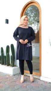 Eurigo - Naya Tunik Wanita Bordir Atasan Muslim Wanita Kekinian Bordir Kantong / R.20 - 283-6162