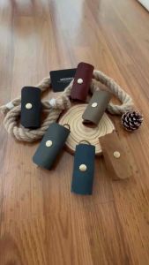 Genuine Leather Cowhide Keychain Key Case For Men Women Key Holder Key Bag