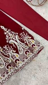 (PREORDER) MK1235 GOWN Top Fabric :Heavy Georgette With *Multy Thread Heavy 5mm Embroidery sequence Work