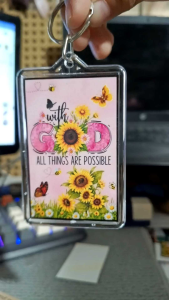 ACRYLIC KEYCHAIN BIBLE VERSE BACK2BACK DESIGN 5CMX7CM