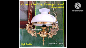 Lampu Gantung Kuningan Lampu LG01 antik mewah rumah Sultan Dekorasi Lampu Krobyong hiasan Ruangan Klasik antik Lilin Lampu robyong ukir vintage